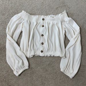 White off the shoulder blouse